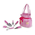 Pretty Pink 7 Piece Garden Tool Set with Bag